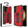 MyBat Sturdy Hybrid Protector Cover (with Stand) for Samsung Galaxy S23 Plus - Red / Black