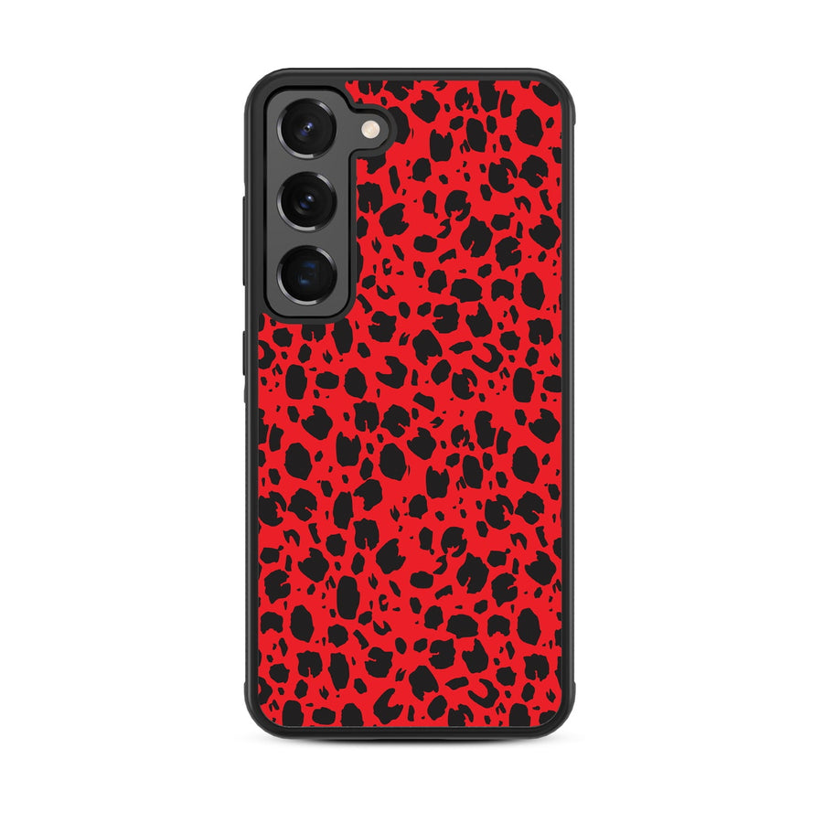 MyBat Design Lab Series Case for Samsung Galaxy S24 - Red Leopard Print
