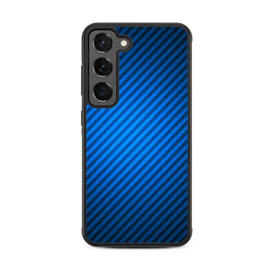 MyBat Design Lab Series Case for Samsung Galaxy S24 - Blue Carbon Fiber