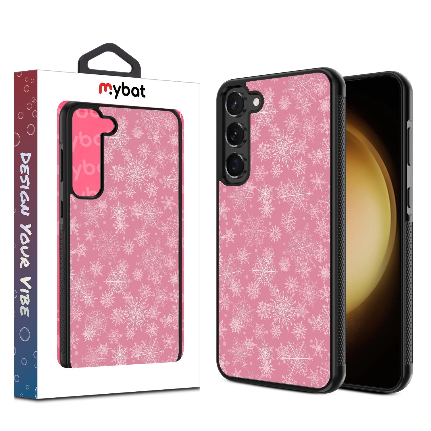 MyBat Design Lab Series Case for Samsung Galaxy S24 - Pink Snowflakes