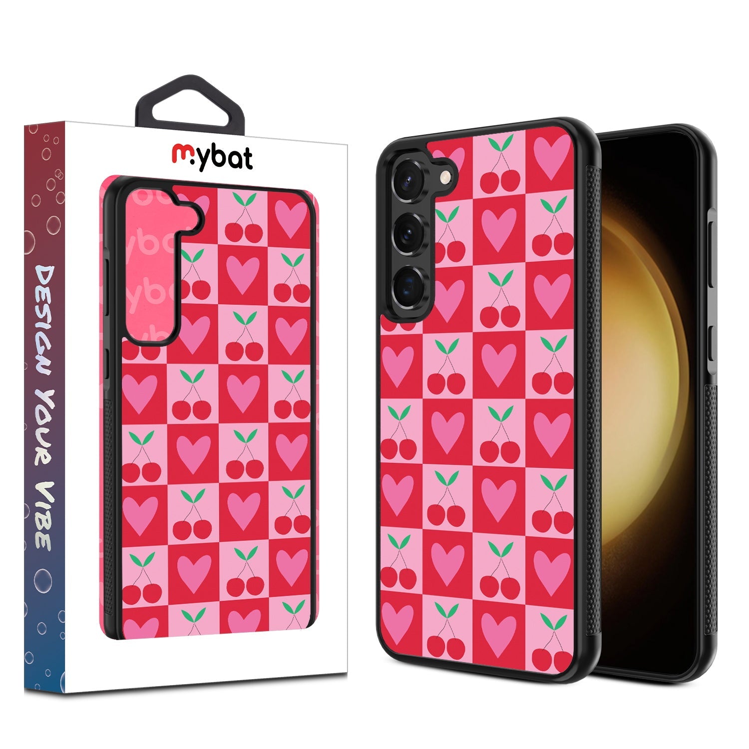 MyBat Design Lab Series Case for Samsung Galaxy S24 - Cherry Hearts