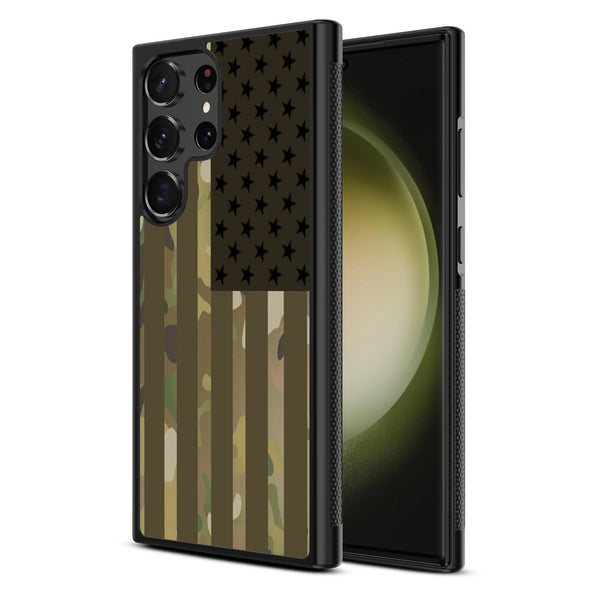 MyBat Design Lab Series Case for Samsung Galaxy S24 Ultra - Military Camouflage American Flag - MSS24UCSLESM054-2.jpg