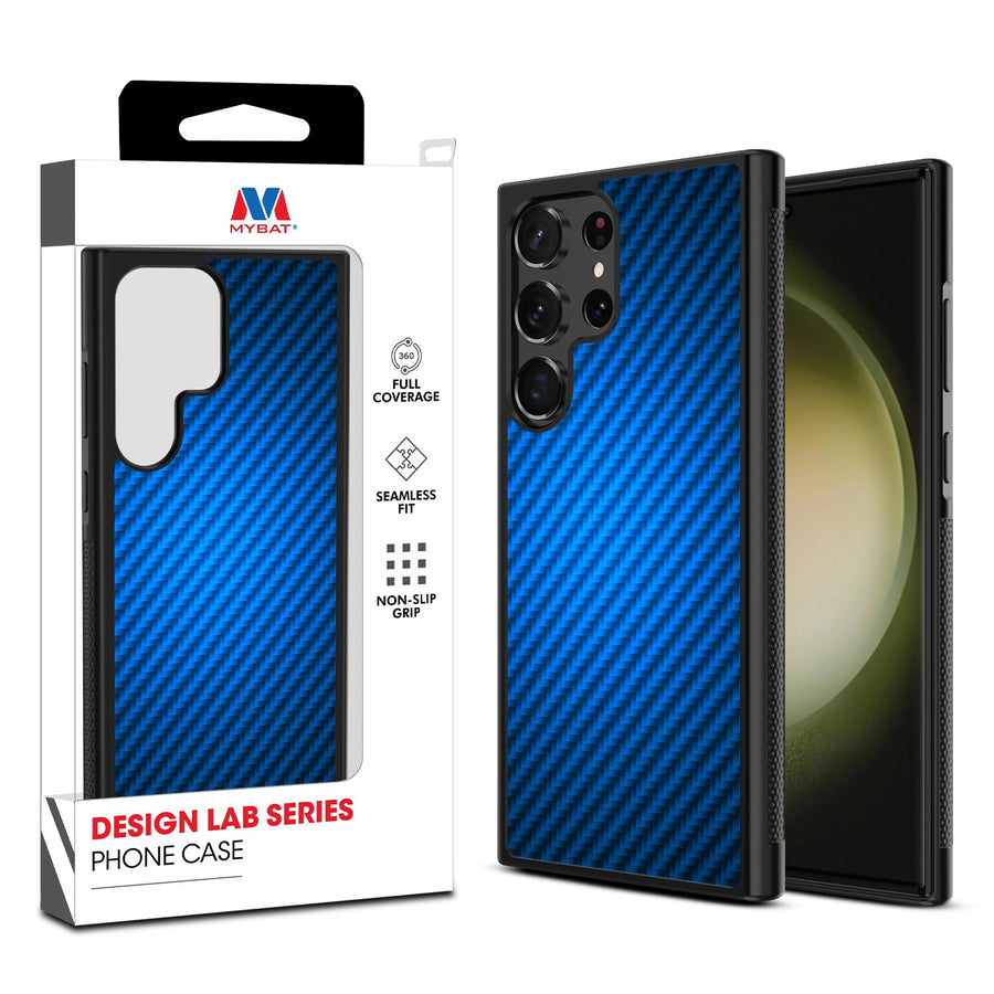MyBat Design Lab Series Case for Samsung Galaxy S24 Ultra - Blue Carbon Fiber