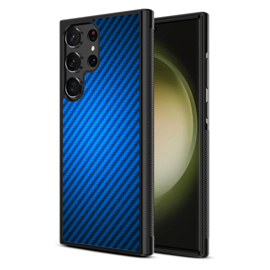 MyBat Design Lab Series Case for Samsung Galaxy S24 Ultra - Blue Carbon Fiber - MSS24UCSLESM084-2.jpg