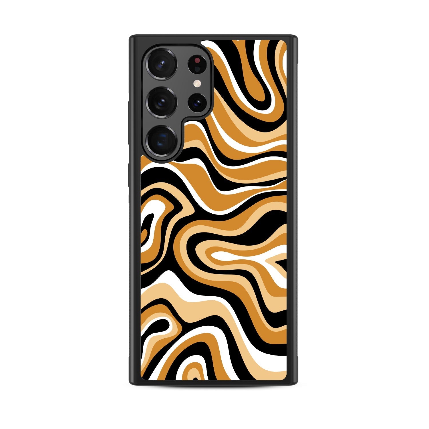 MyBat Design Lab Series Case for Samsung Galaxy S24 Ultra - Groovy Golden Swirls