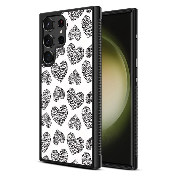 MyBat Design Lab Series Case for Samsung Galaxy S24 Ultra - Leopard Print Hearts - MSS24UCSLESM098-2.jpg