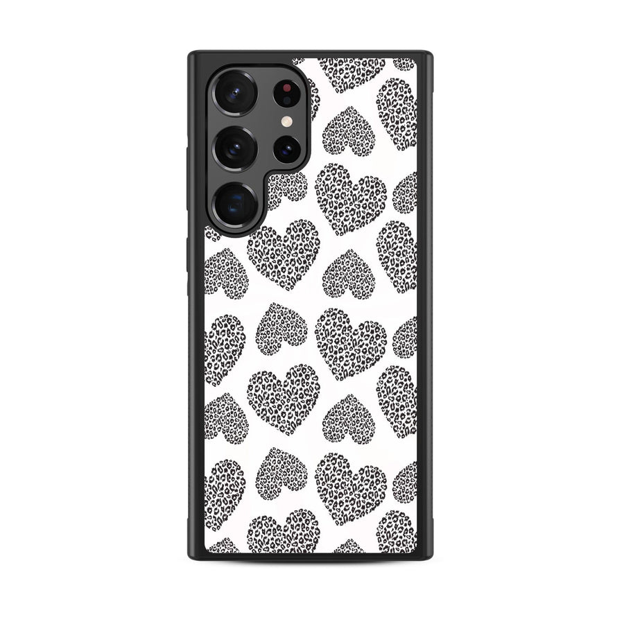 MyBat Design Lab Series Case for Samsung Galaxy S24 Ultra - Leopard Print Hearts