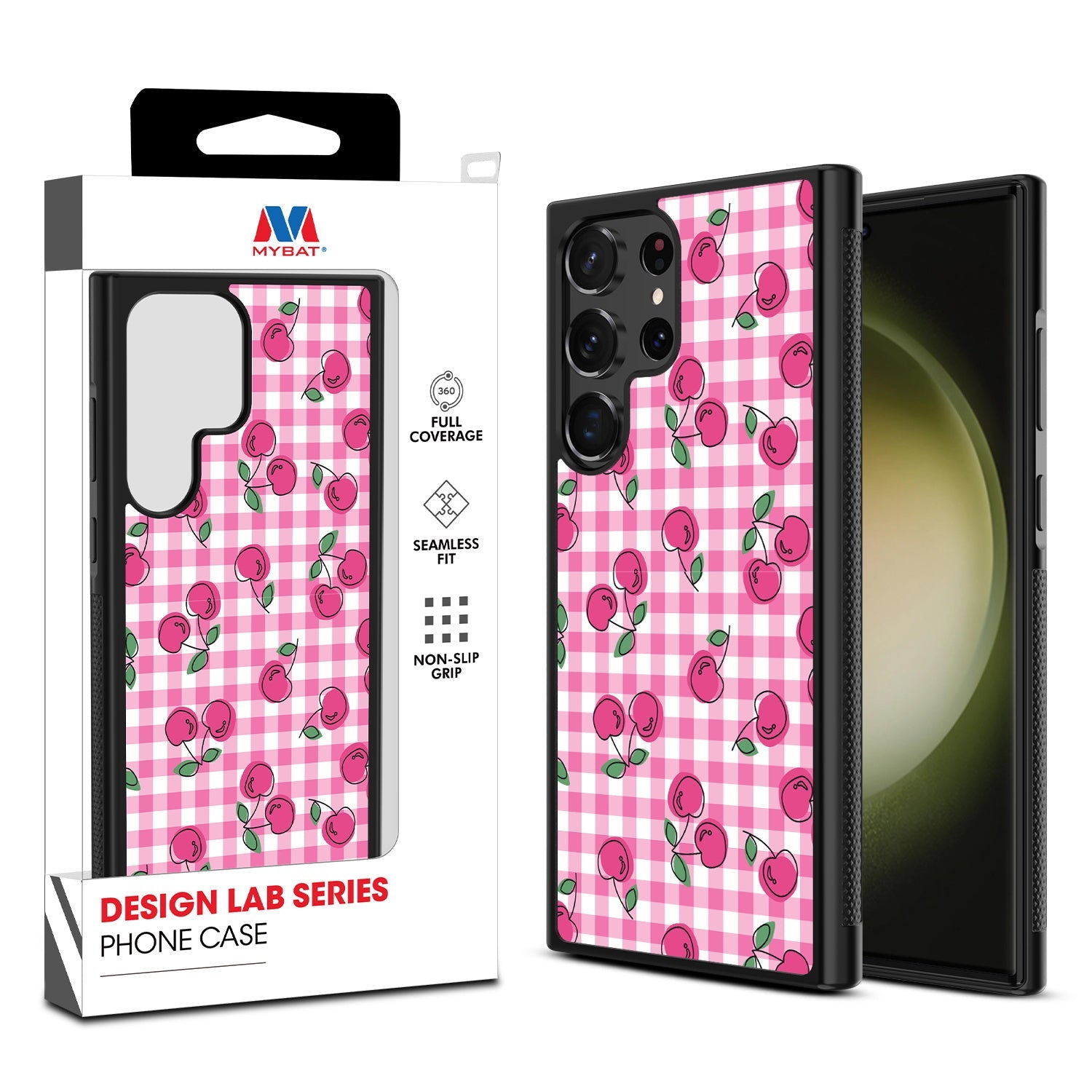 MyBat Design Lab Series Case for Samsung Galaxy S24 Ultra - Pink Cherries