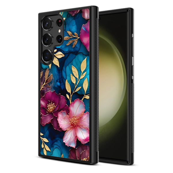 MyBat Design Lab Series Case for Samsung Galaxy S24 Ultra - Gilded Petals - MSS24UCSLESM188-2.jpg