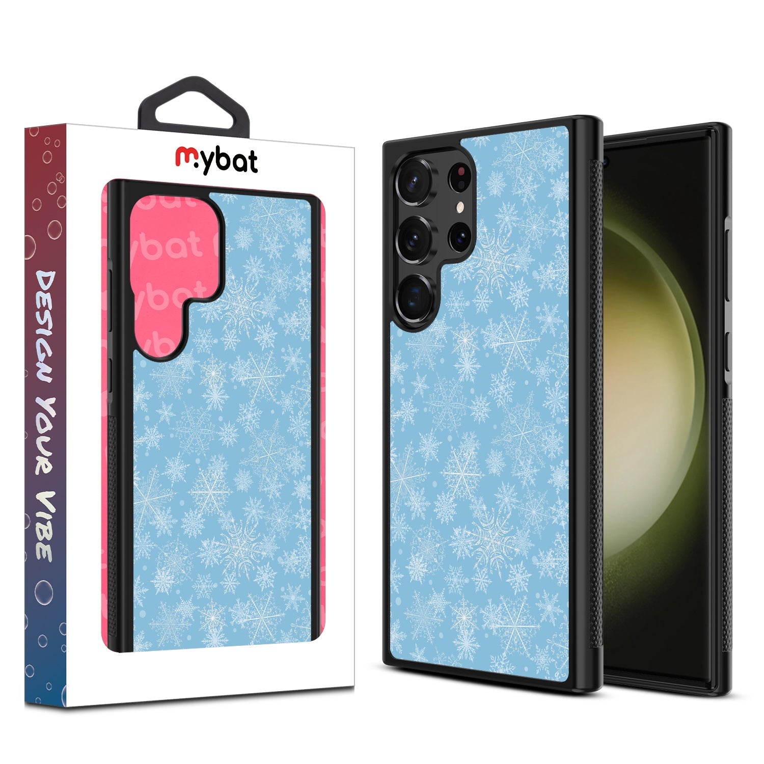 MyBat Design Lab Series Case for Samsung Galaxy S24 Ultra - Blue Snowflakes