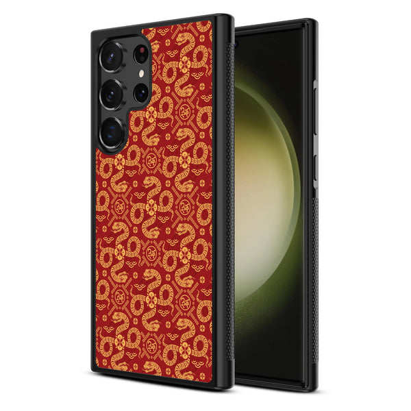 MyBat Design Lab Series Case for Samsung Galaxy S24 Ultra - Golden Snake Dance - MSS24UCSLESM317-2.jpg