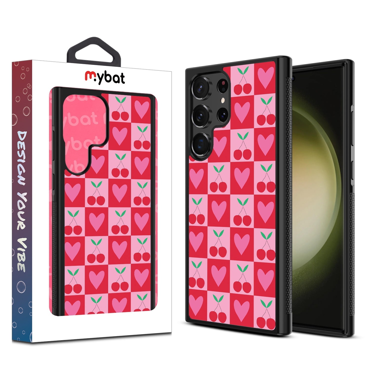 MyBat Design Lab Series Case for Samsung Galaxy S24 Ultra - Cherry Hearts