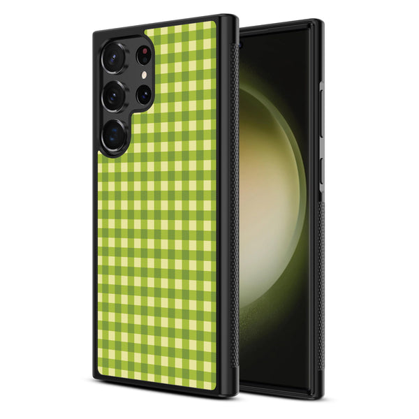 MyBat Design Lab Series Case for Samsung Galaxy S24 Ultra - Green Gingham - MSS24UCSLESM476-2.jpg