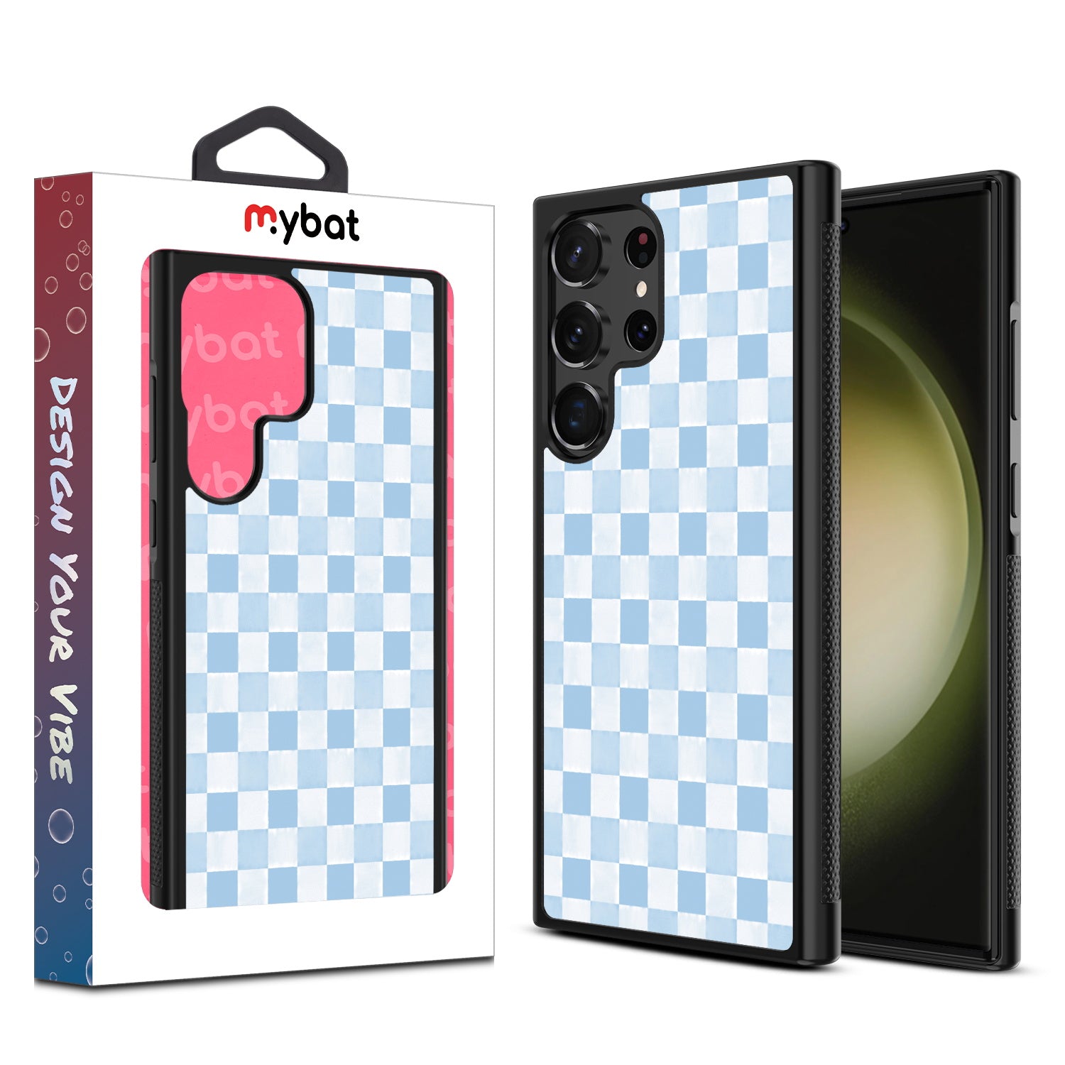 MyBat Design Lab Series Case for Samsung Galaxy S24 Ultra - Sky Blue Check