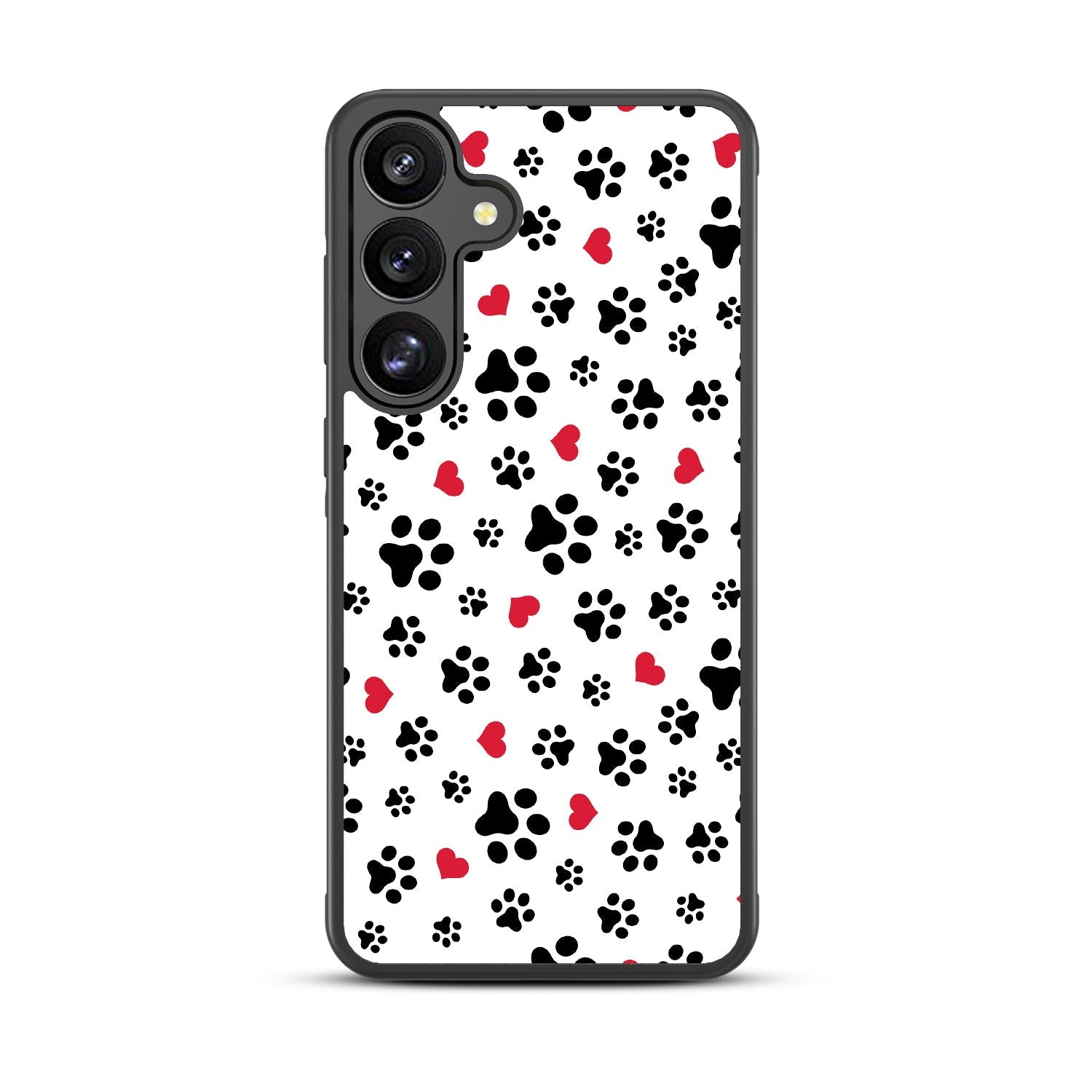MyBat Design Lab Series Case for Samsung Galaxy S25 - Paw Prints and Hearts