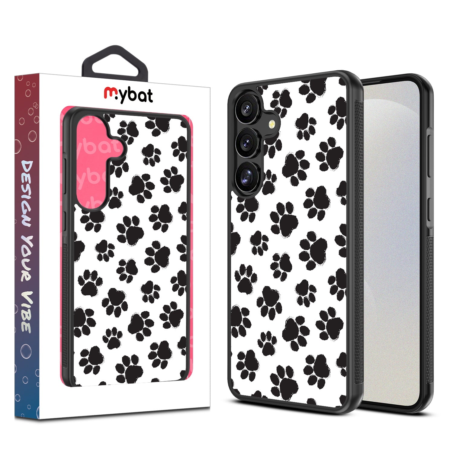 MyBat Design Lab Series Case for Samsung Galaxy S25 - Black Paw Prints - MSS25CSLESM002-1.jpg