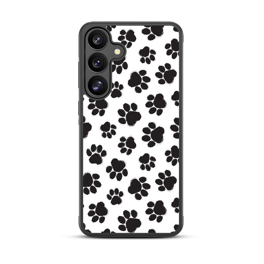 MyBat Design Lab Series Case for Samsung Galaxy S25 - Black Paw Prints