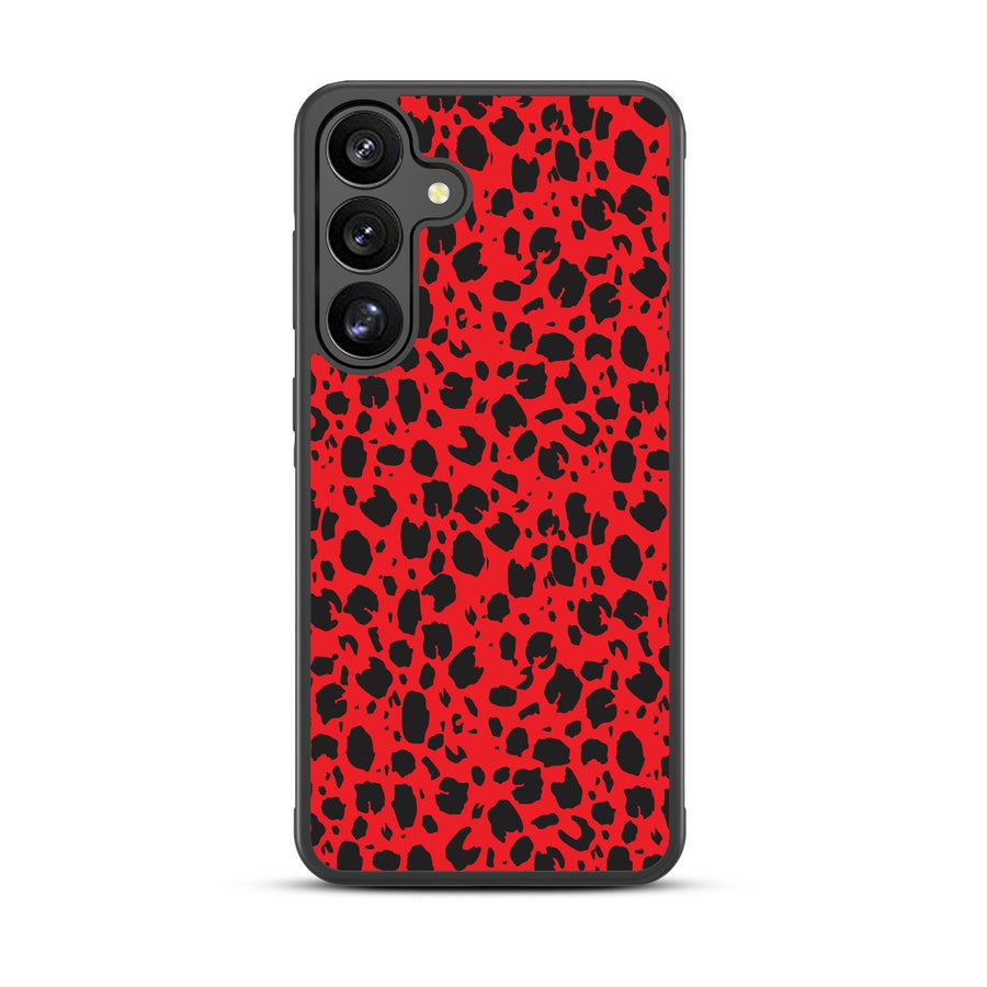 MyBat Design Lab Series Case for Samsung Galaxy S25 - Red Leopard Print