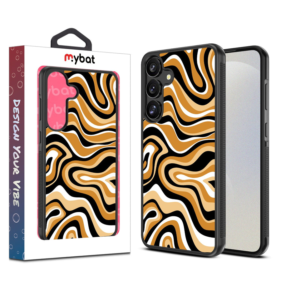 MyBat Design Lab Series Case for Samsung Galaxy S25 - Groovy Golden Swirls
