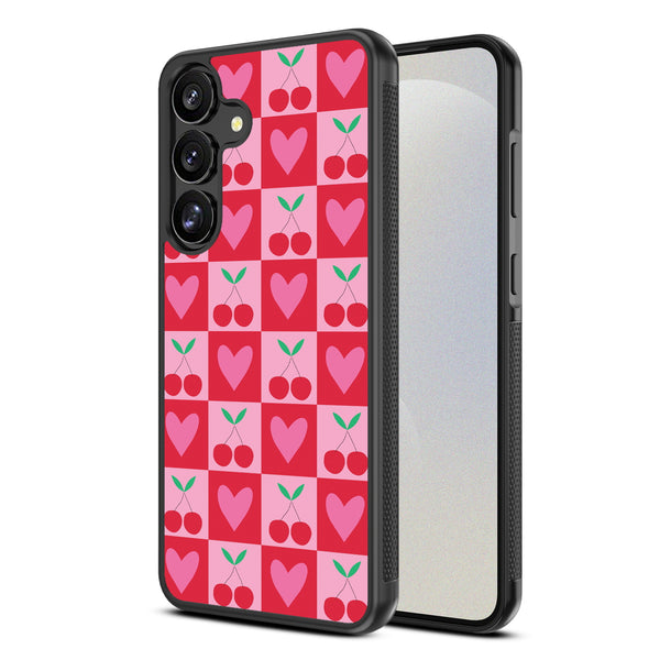 MyBat Design Lab Series Case for Samsung Galaxy S25 - Cherry Hearts - MSS25CSLESM334-2.jpg