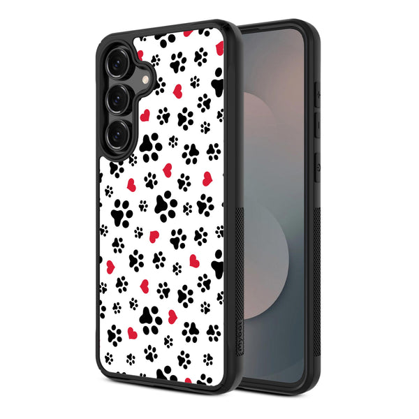 MyBat Design Lab Series Case for Samsung Galaxy S25 Fan Edition - Paw Prints and Hearts - MSS25FECSLESMP001-2.jpg
