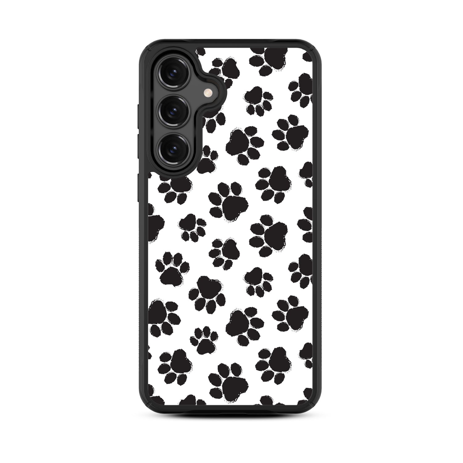 MyBat Design Lab Series Case for Samsung Galaxy S25 Fan Edition - Black Paw Prints