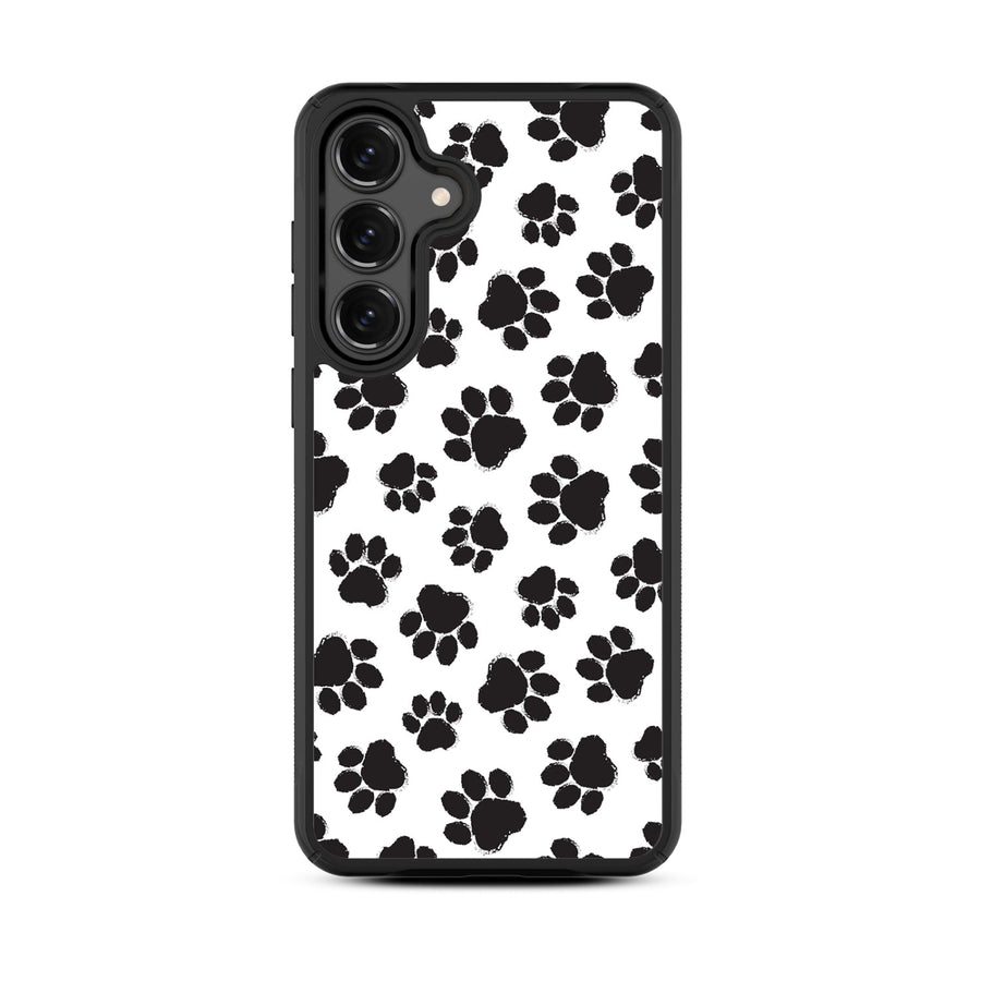 MyBat Design Lab Series Case for Samsung Galaxy S25 Fan Edition - Black Paw Prints