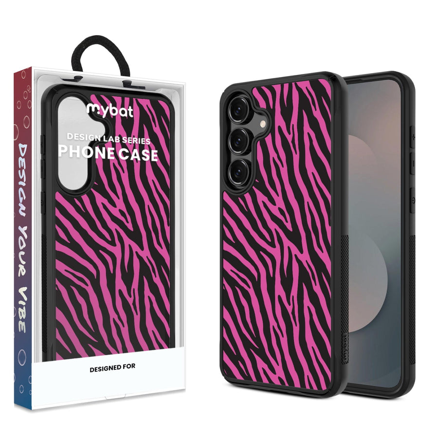 MyBat Design Lab Series Case for Samsung Galaxy S25 Fan Edition - Pink Zebra Print
