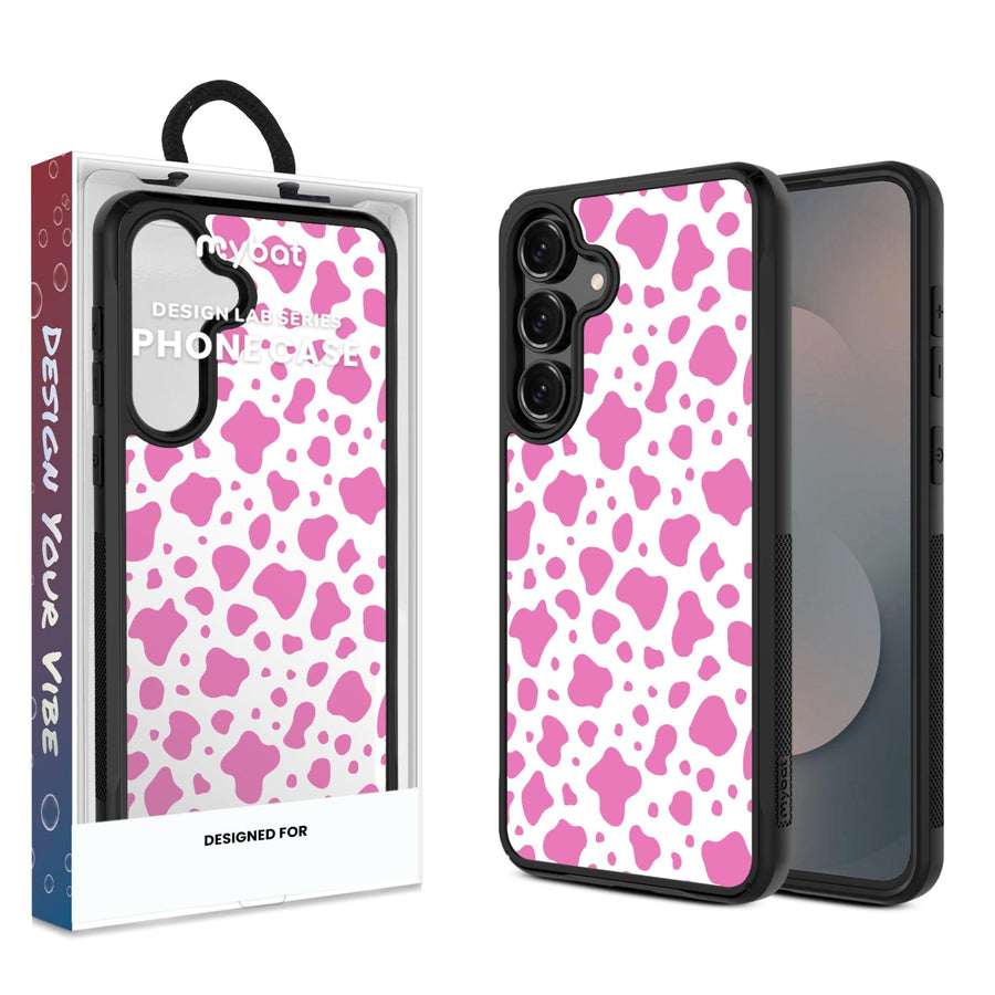 MyBat Design Lab Series Case for Samsung Galaxy S25 Fan Edition - Pink Cow Print