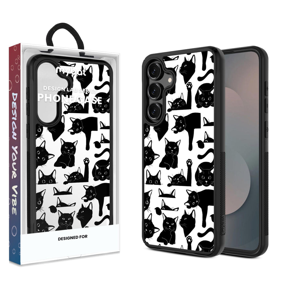 MyBat Design Lab Series Case for Samsung Galaxy S25 Fan Edition - Black Cats