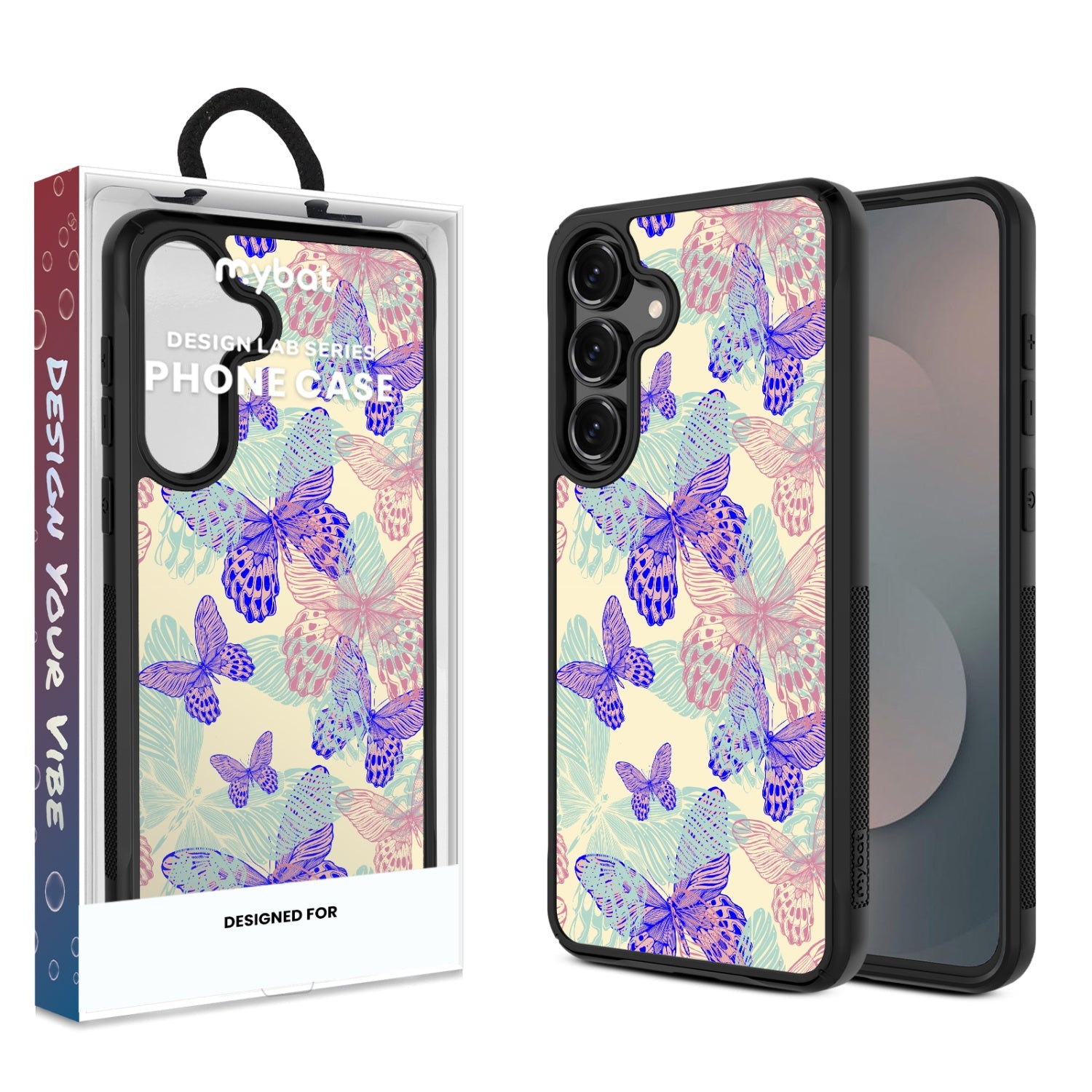 MyBat Design Lab Series Case for Samsung Galaxy S25 Fan Edition - Butterflies