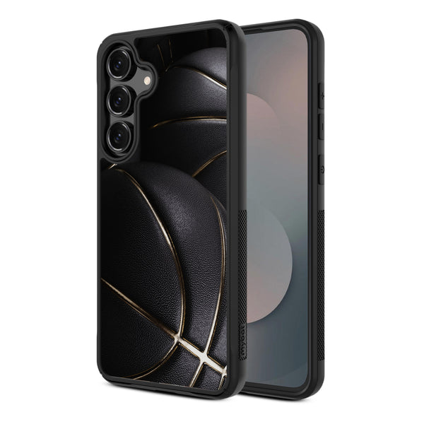 MyBat Design Lab Series Case for Samsung Galaxy S25 Fan Edition - Black Basketballs - MSS25FECSLESMP090-2.jpg