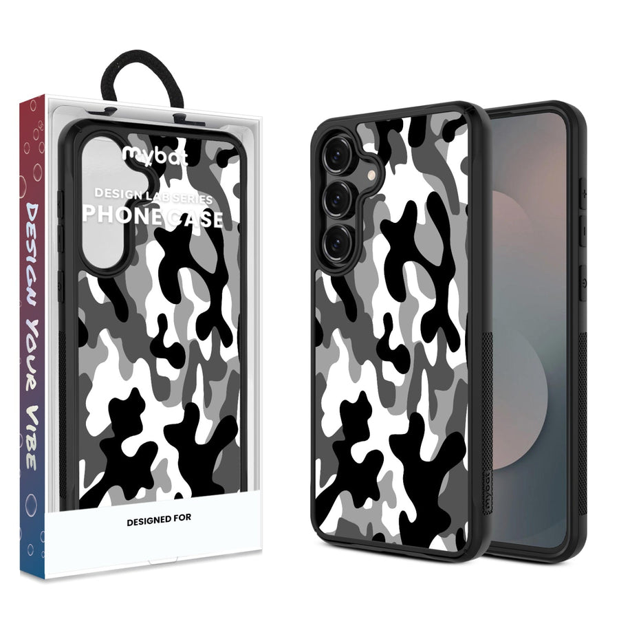 MyBat Design Lab Series Case for Samsung Galaxy S25 Fan Edition - Black & White Camouflage