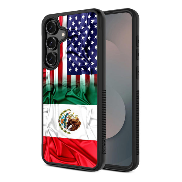 MyBat Design Lab Series Case for Samsung Galaxy S25 Fan Edition - Mexican-American Flag - MSS25FECSLESMP168-2.jpg
