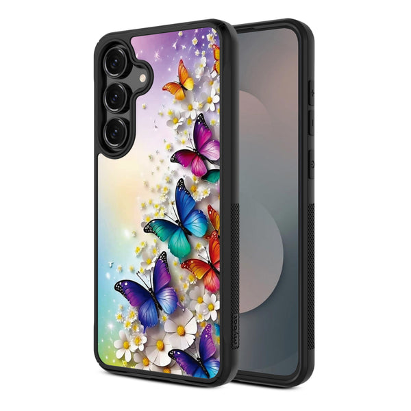 MyBat Design Lab Series Case for Samsung Galaxy S25 Fan Edition - Rainbow Butterflies - MSS25FECSLESMP187-2.jpg