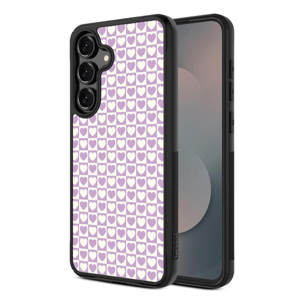 MyBat Design Lab Series Case for Samsung Galaxy S25 Fan Edition - Heart Grid - MSS25FECSLESMP339-2.jpg