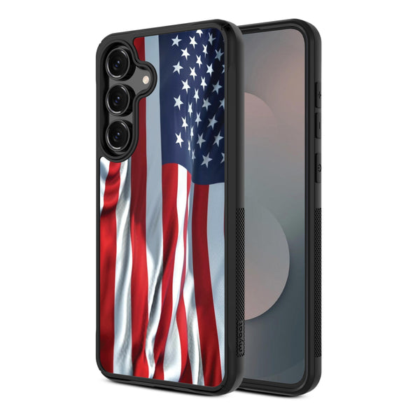 MyBat Design Lab Series Case for Samsung Galaxy S25 Fan Edition - Waving USA FLag - MSS25FECSLESMP367-2.jpg