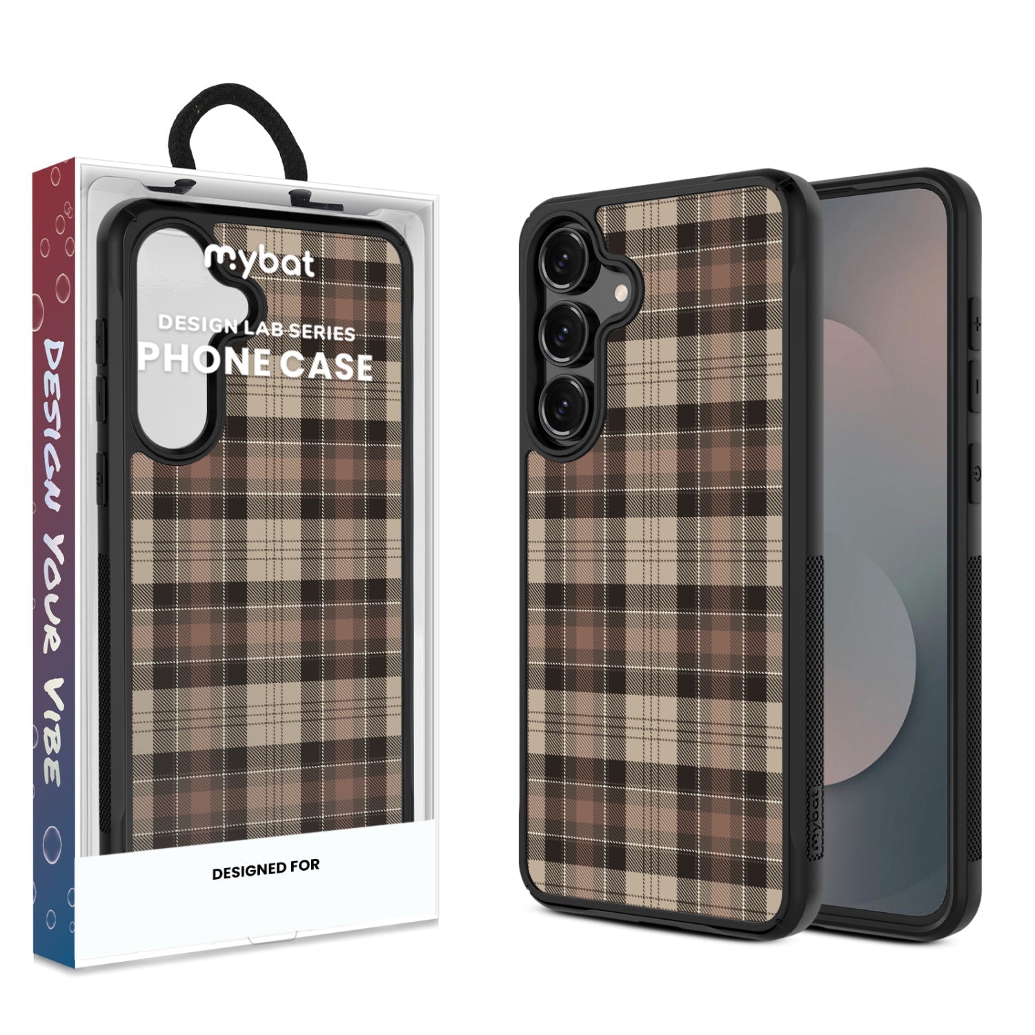MyBat Design Lab Series Case for Samsung Galaxy S25 Fan Edition - Mocha Flannel