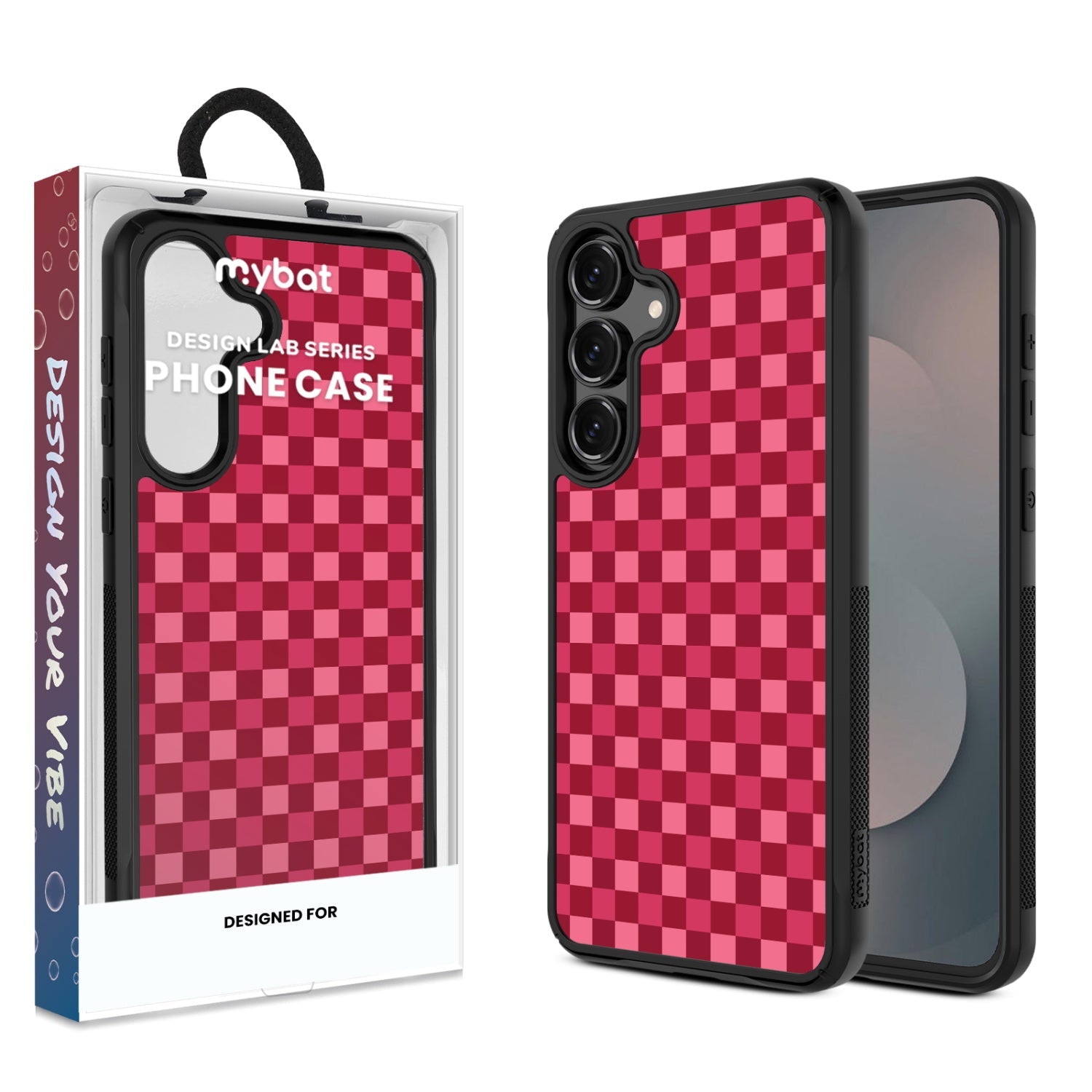 MyBat Design Lab Series Case for Samsung Galaxy S25 Fan Edition - Raspberry Check