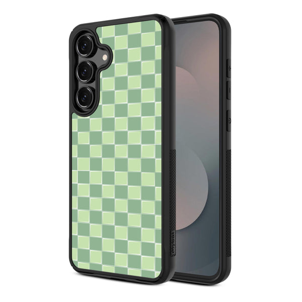MyBat Design Lab Series Case for Samsung Galaxy S25 Fan Edition - Matcha Check - MSS25FECSLESMP482-2.jpg