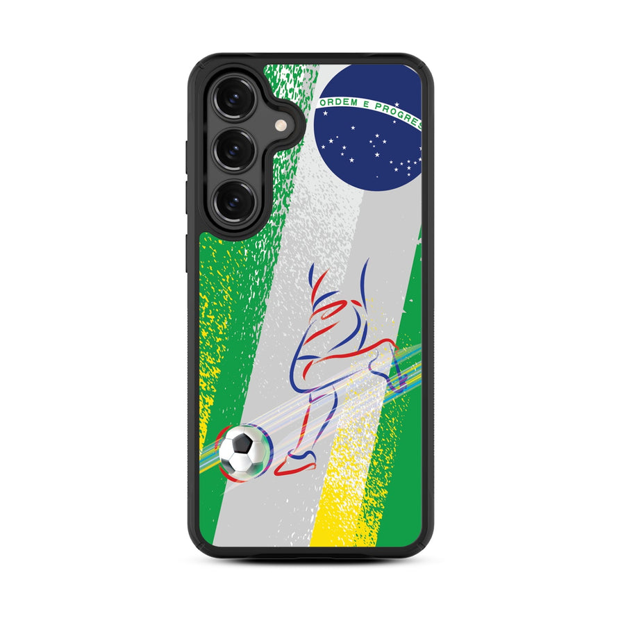 MyBat Design Lab Series Case for Samsung Galaxy S25 Fan Edition – Brazil Soccer