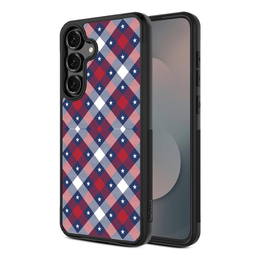 MyBat Design Lab Series Case for Samsung Galaxy S25 Fan Edition – Americana Plaid - MSS25FECSLESMP523-1.JPG