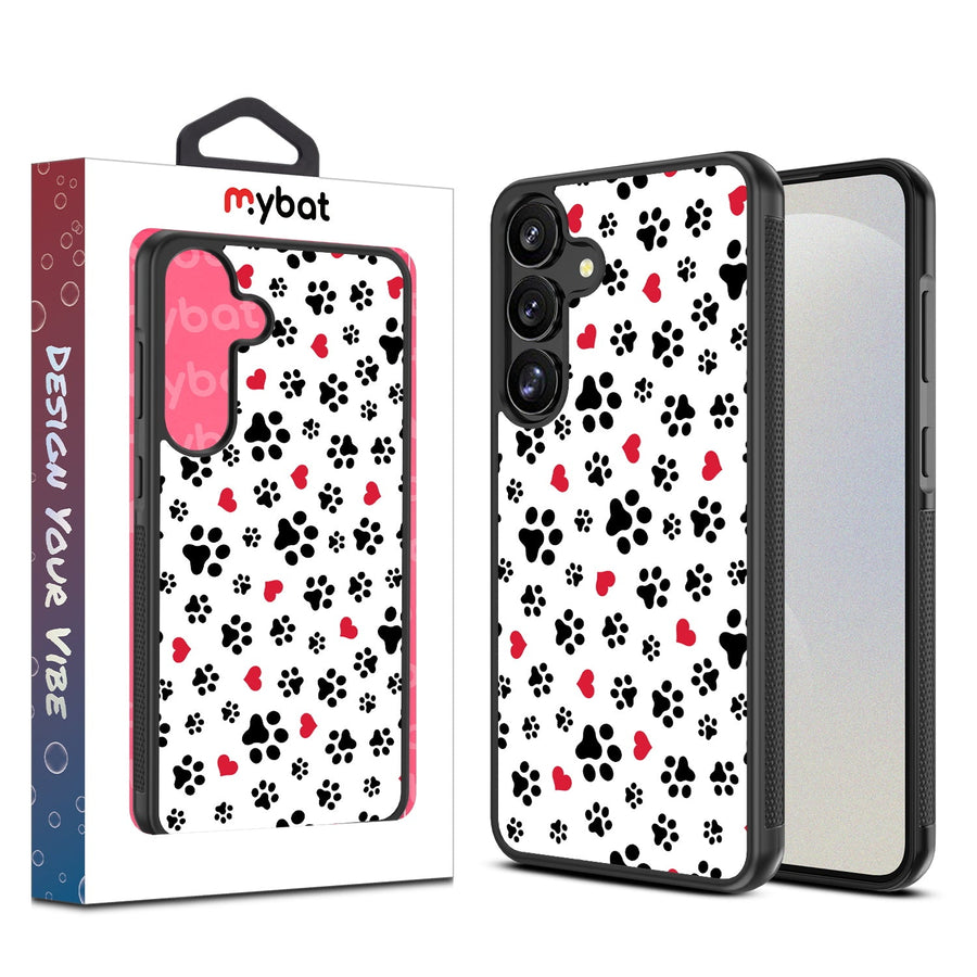 MyBat Design Lab Series Case for Samsung Galaxy S25 Plus - Paw Prints and Hearts