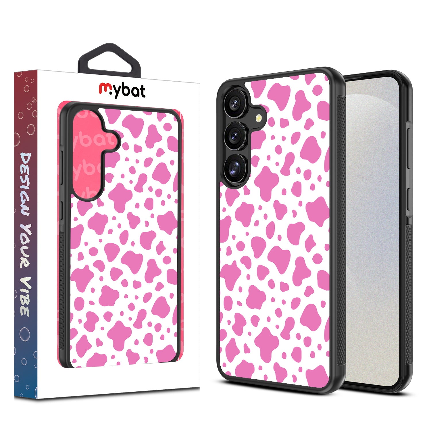 MyBat Design Lab Series Case for Samsung Galaxy S25 Plus - Pink Cow Print