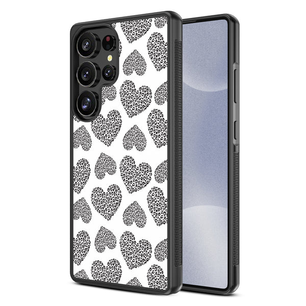 MyBat Design Lab Series Case for Samsung Galaxy S25 Ultra - Leopard Print Hearts - MSS25UCSLESM098-2.jpg