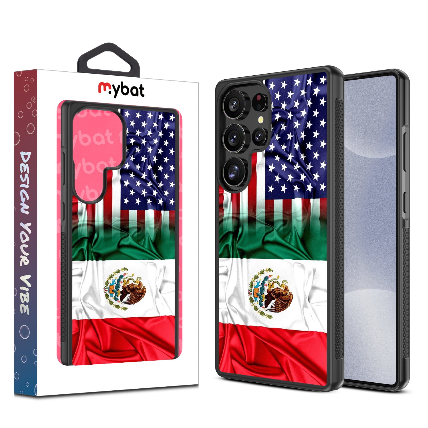 MyBat Design Lab Series Case for Samsung Galaxy S25 Ultra - Mexican-American Flag