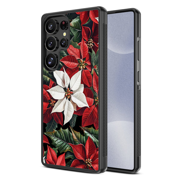 MyBat Design Lab Series Case for Samsung Galaxy S25 Ultra - Christmas Poinsettias - MSS25UCSLESM301-2.jpg