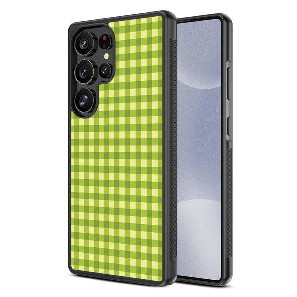 MyBat Design Lab Series Case for Samsung Galaxy S25 Ultra - Green Gingham - MSS25UCSLESM476-2.jpg
