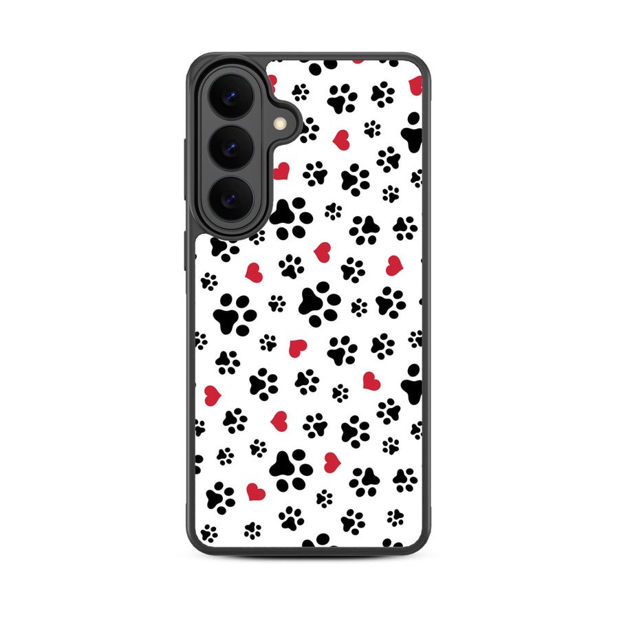 MyBat Design Lab Series Case for Samsung Galaxy S26 - Paw Prints and Hearts