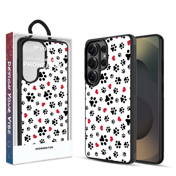 MyBat Design Lab Series Case for Samsung Galaxy S26 Ultra - Paw Prints and Hearts - MSS26UCSLESM001-1.jpg